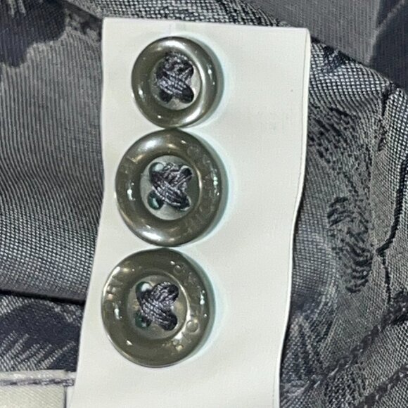 TORI RICHARD 100% Cotton Men's Gray Floral Design Button Up Long Sleeve Shirt -L - Picture 13 of 14